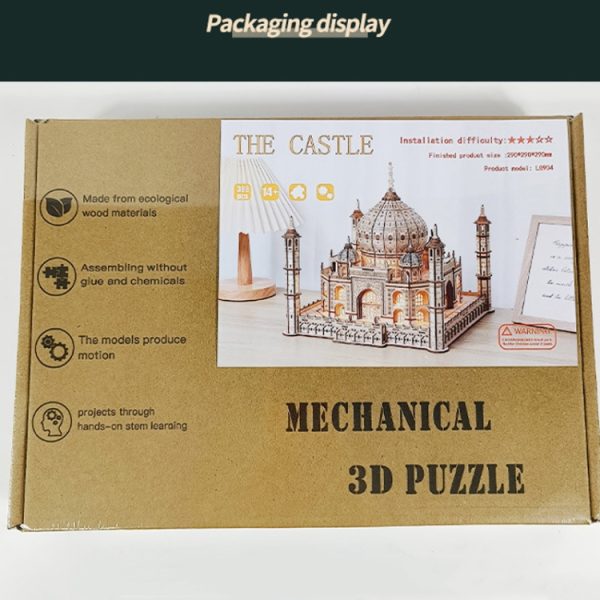 Castle 3D Wooden Puzzle Children Educational Toy - Image 7