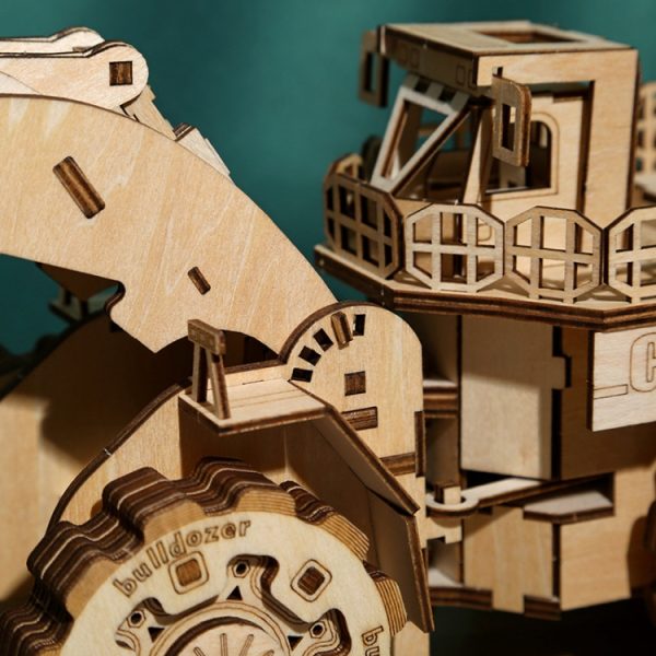 Bulldozer Construction Truck 3D Wooden Puzzle Toys – Image 3