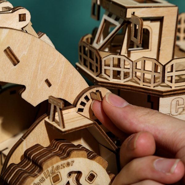 Bulldozer Construction Truck 3D Wooden Puzzle Toys – Image 4