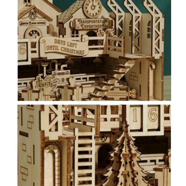 Santa Claus Factory 3D Wooden Puzzle Toys DIY - Image 5