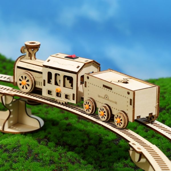Electric Track Train 3D Wooden Puzzle Model DIY – Image 5