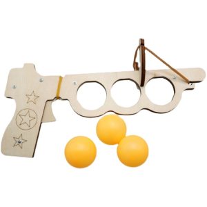 Wooden DIY Table Tennis Elastic Physical Science Toy