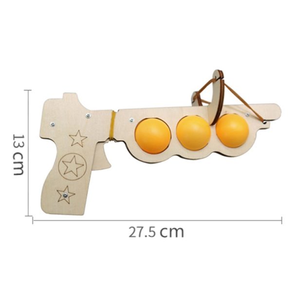 Wooden DIY Table Tennis Elastic Physical Science Toy - Image 4
