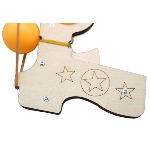 Wooden DIY Table Tennis Elastic Physical Science Toy - Image 6