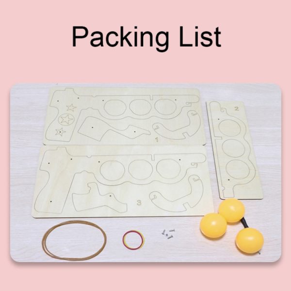Wooden DIY Table Tennis Elastic Physical Science Toy - Image 7