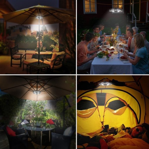 24+4 LEDs Umbrella Light Balcony Emergency Tent Light for 2.5-3.5cm Pole - Image 10