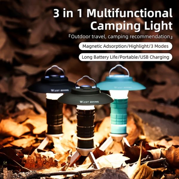 WEST BIKING Outdoor Lighthouse Camping Light LED Portable Magnetic Emergency Flashlight - Image 5
