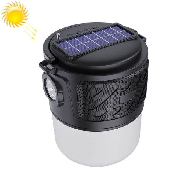 DV-V12 Outdoor Solar Camping Light FM Card Bluetooth Speaker - Image 2