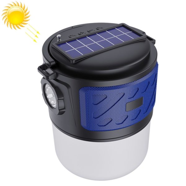 DV-V12 Outdoor Solar Camping Light FM Card Bluetooth Speaker - Image 3