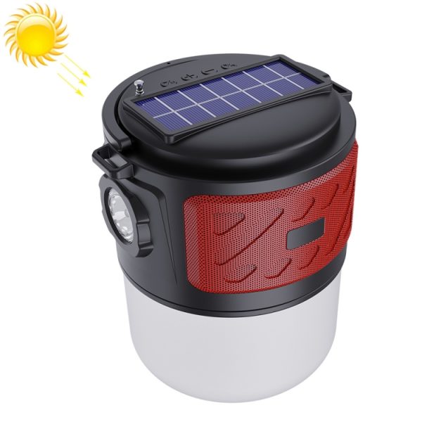 DV-V12 Outdoor Solar Camping Light FM Card Bluetooth Speaker - Image 4