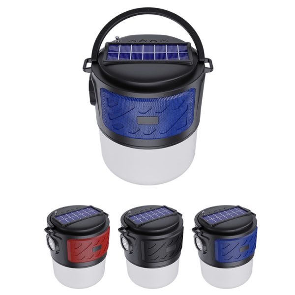 DV-V12 Outdoor Solar Camping Light FM Card Bluetooth Speaker - Image 5