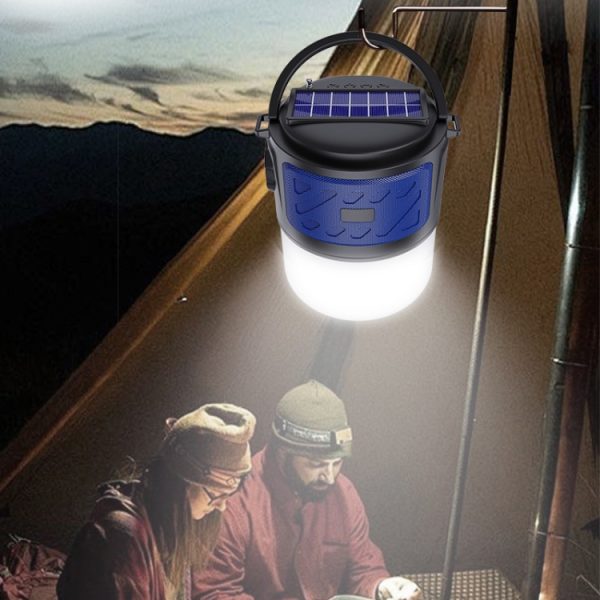 DV-V12 Outdoor Solar Camping Light FM Card Bluetooth Speaker - Image 11