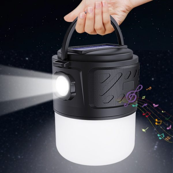DV-V12 Outdoor Solar Camping Light FM Card Bluetooth Speaker - Image 12