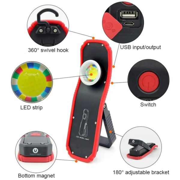 Magnet Inspection Portable Work Light w/Swivel - Image 5