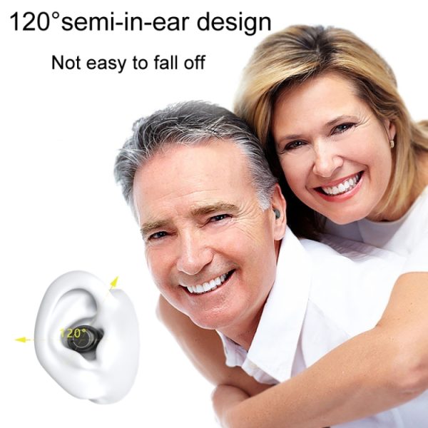 1pair Rechargeable Semi-In-Ear Hearing Aid Elderly Sound Amplifier – Image 10