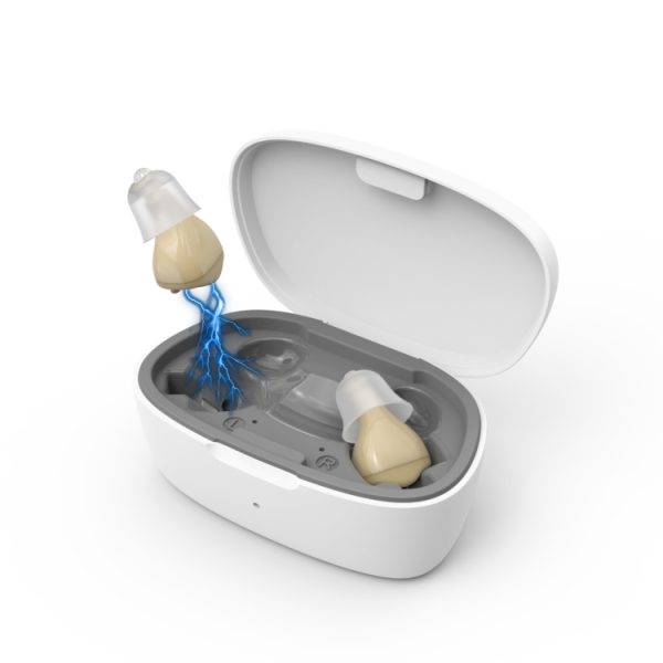In-ear TWS Invisible Hearing Aid Digital Sound Amplifier with Charging Box