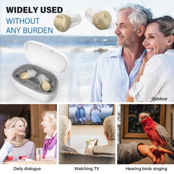In-ear TWS Invisible Hearing Aid Digital Sound Amplifier with Charging Box – Image 7