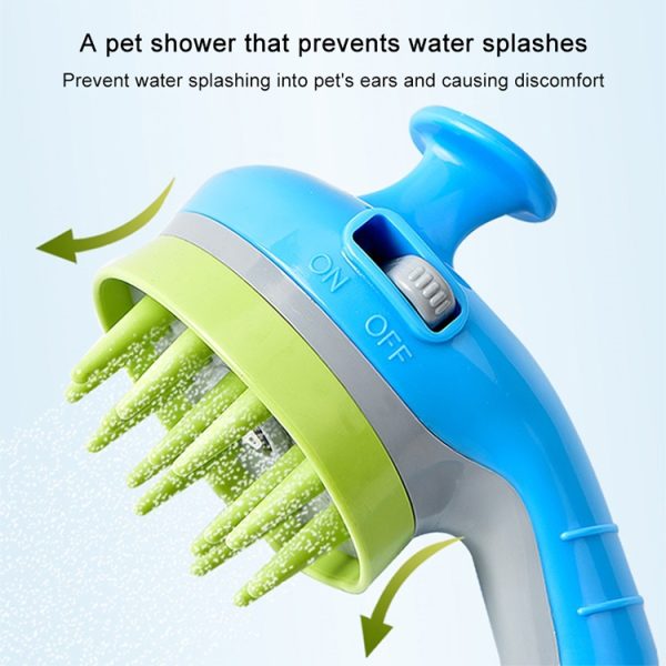 Pet Shower Shower Brush with Non-slip Handle Nozzle - Image 10