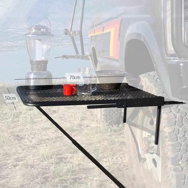 Outdoor Camping Tire Folding Portable Metal Dining Table - Image 3