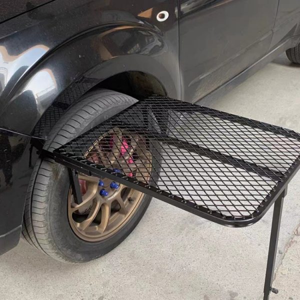 Outdoor Camping Tire Folding Portable Metal Dining Table - Image 5