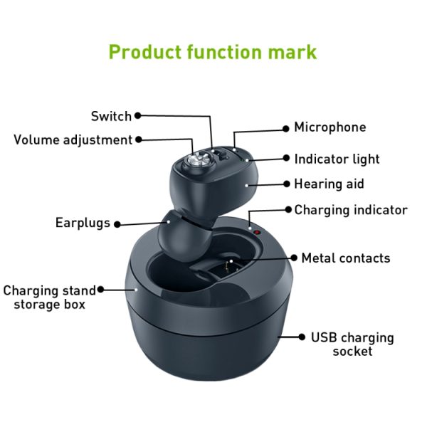 KAIXINWEI VHP-601 DC3.7V In-ear Bluetooth Hearing Aid Sound Amplifier - Image 2