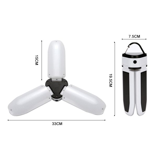 Multifunctional Solar USB Charging 60 LED Trefoil Portable Flashlight/ Emergency Light - Image 2