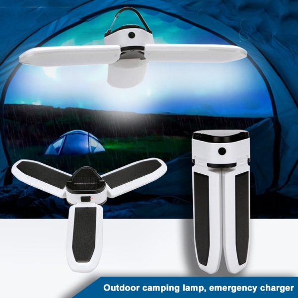 Multifunctional Solar USB Charging 60 LED Trefoil Portable Flashlight/ Emergency Light - Image 6