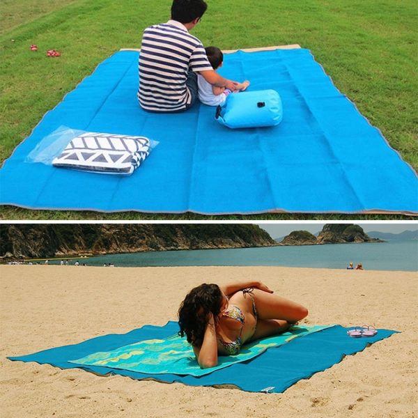 Sand Free Mat Lightweight Foldable Outdoor Picnic Mattress Camping Cushion Beach Mat - Image 7