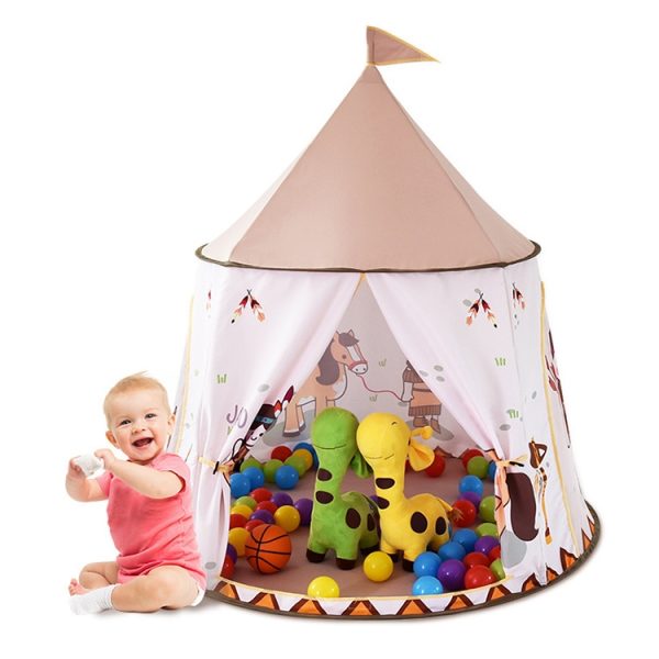 Children Indoor Outdoor Tent Mongolian Yurt Toy House with Base Cloth