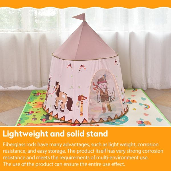 Children Indoor Outdoor Tent Mongolian Yurt Toy House with Base Cloth - Image 5