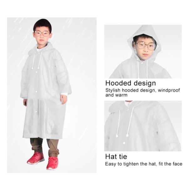 Outdoor Mountaineering Eva Thickened Children Fashion Raincoat Average Size - Image 4