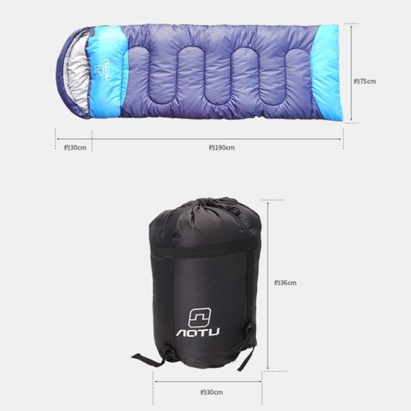 1.3kg Outdoor Camping Stitchable Envelope Warm Sleeping Bag, - Image 2
