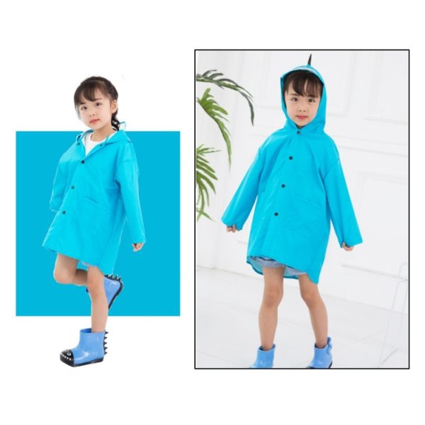 Cartoon Dinosaur Children Fashion Raincoat - Image 5