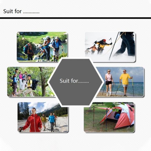 Folding Adjustable Crutch / Walking Stick with Compass, Height: 0.5-1.1m (Random Color Delivery) - Image 4