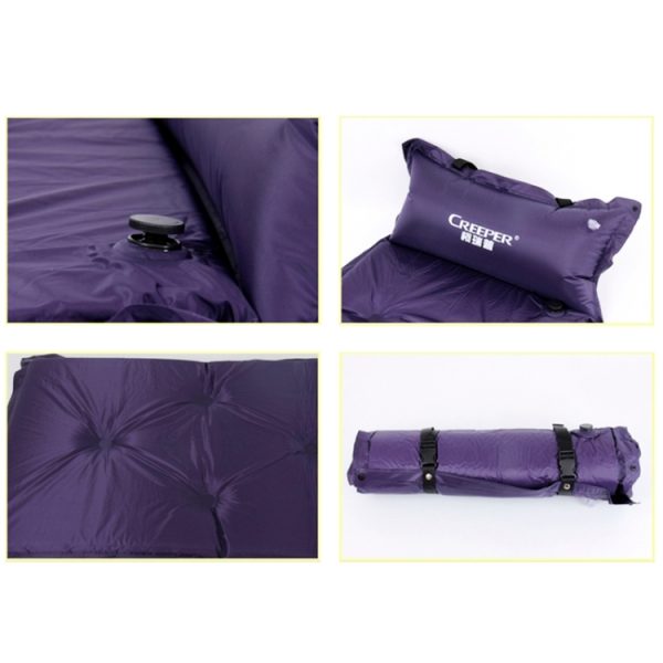 Automatic Inflatable Sleeping Pad Moisture Proof Pad with Pillow - Image 3