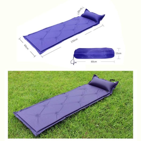 Automatic Inflatable Sleeping Pad Moisture Proof Pad with Pillow - Image 4