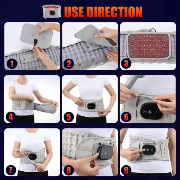 Hailicare Rechargeable Massage Inflatable Warm Electric Heating Belt – Image 9