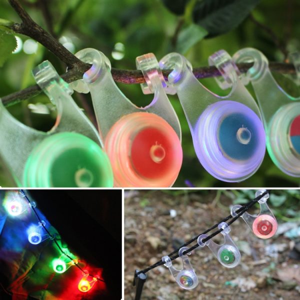10 PCS Outdoor Camping Tent Silicone Hanging Lamp LED Bicycle Warning Taillight, - Image 5