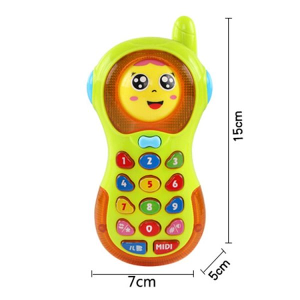 Children Intelligent Light Changing Face Phone Music Early Education Puzzle Simulation Phone, Random Color Delivery - Image 5