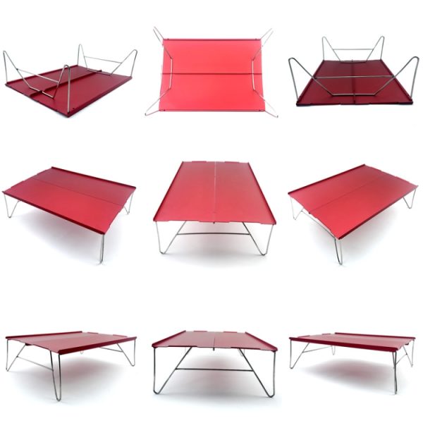 Outdoor Portable Mini Aluminum Table Ultralight Folding Picnic Table – Image 4