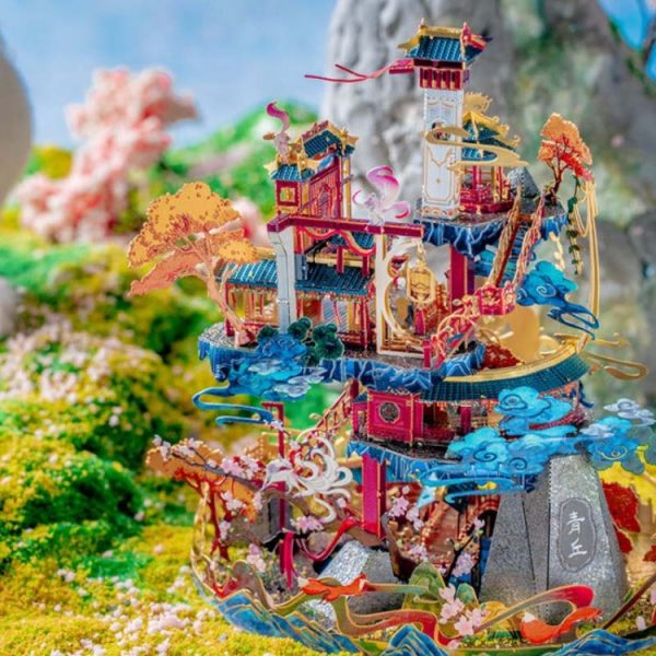3D Metal Assembly Model Ancient Building Fairy Fox House Creative DIY Puzzle - Image 2