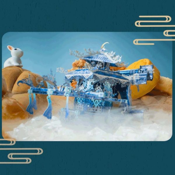 3D Metal Assembled Model Lunar Dyed Dawn Sedan Chair Puzzle Toy - Image 4