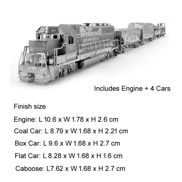 3D Metal Assembly Model Train Drilling Cruise DIY Puzzle, Train Set, Oil Drilling and Cruise Set - Image 2