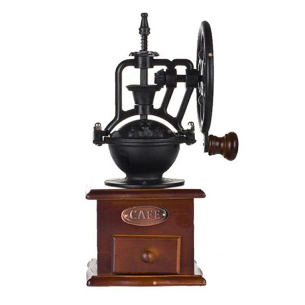 Manual Coffee Grinder Antique Cast Iron Hand Crank Coffee Machine