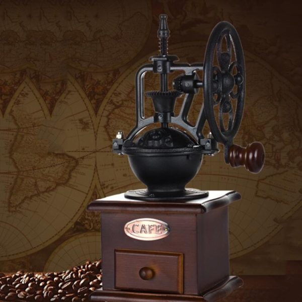 Manual Coffee Grinder Antique Cast Iron Hand Crank Coffee Machine - Image 2