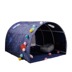 Children Home Bed Crawl Tunnel Game House Tent, Blue, Pink,