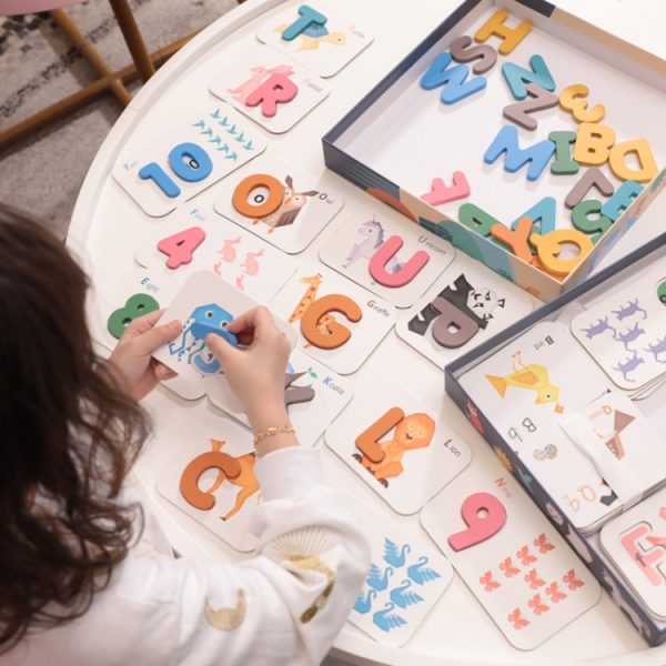 XHN-001 Number Letter Matching Cognitive Card Double-Sided 3D Puzzle Children Puzzle Early Education Toy - Image 12