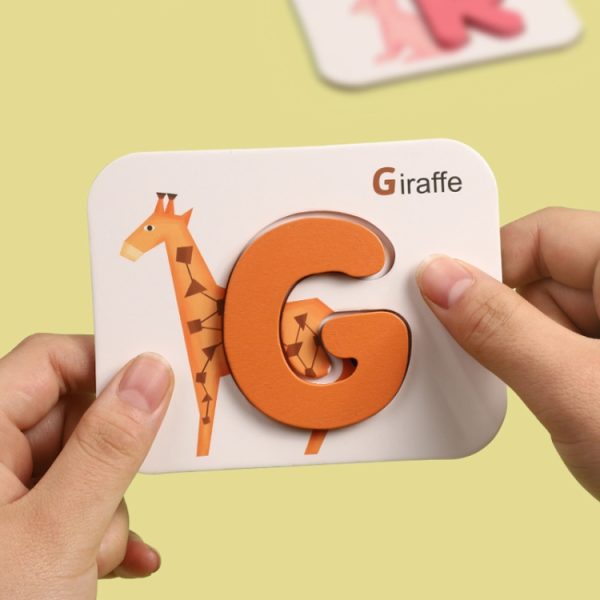 XHN-001 Number Letter Matching Cognitive Card Double-Sided 3D Puzzle Children Puzzle Early Education Toy - Image 4