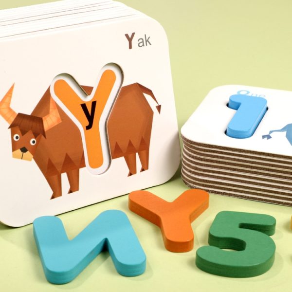 XHN-001 Number Letter Matching Cognitive Card Double-Sided 3D Puzzle Children Puzzle Early Education Toy - Image 5