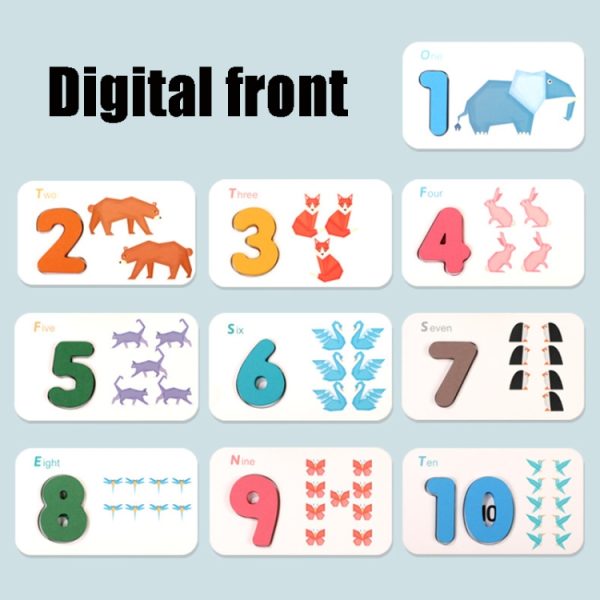 XHN-001 Number Letter Matching Cognitive Card Double-Sided 3D Puzzle Children Puzzle Early Education Toy - Image 8